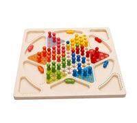 Damas Chinas de Madera 2 en 1, Juego de Mesa, Damas Chinas, Juegos de Mesa Familiares para niños y Adultos