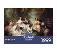 Damas de Corte Siglo XIX Puzzle de 1000 Piezas Puzzle para Adultos Jardín Escena Juego de Puzzle 1000 Piezas Decoración Regalo 70x50cm/1000pcs