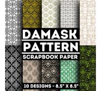 Damask Pattern Scrapbook paper: Double-Sided Craft Papers for Scrapbooking, Junk Journals, Gift Wrapping, Mixed Media, Card Making, and More Fun DIY Projects