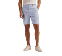 Damasks - Pantalón Corto de Lino y algodón, Azul Claro, 38W