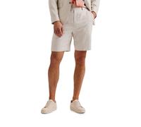 Damasks - Pantalón Corto de Lino y algodón, Natural, 36W