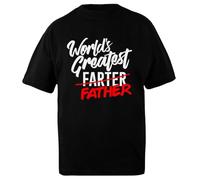 DAMBOTEE Día del Padre El Mejor Gasificador del Mundo Quiero Decir Padre Camiseta Oversized de Algodón Negro Unisex Unisex Black Cotton Oversized T-Shirt