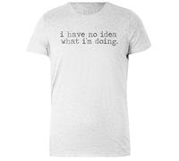 DAMBOTEE No Tengo Idea de Lo Que Estoy Haciendo Camiseta de Cuello Redondo de Algodón Gris para Mujeres Womens Grey Cotton Crewneck T-Shirt