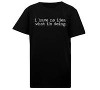 DAMBOTEE No Tengo Idea de Lo Que Estoy Haciendo Camiseta de Cuello Redondo de Algodón Negro para Niños Kids Black Cotton Crewneck T-Shirt