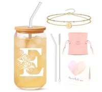 DAMCONME Regalos de cumpleaños para mujeres, regalos de cumpleaños personalizados para ella, caja de regalo personalizada para ella, mamá, hija, hermana, mejor amiga o amiga, pulsera con inicial