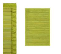 DAMDAM GO Alfombra Antideslizante, Alfombra de Madera de Bambú, Antimanchas, Resistente a la Humedad, para Salón, Dormitorio, Cocina, Baño, Pasillo (Verde)