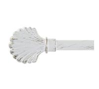 DAMDAM GO | Barra de Cortina Extensible de Metal Blanca Minimalista para Dormitorio Vintage de 120-210 cm - Concha