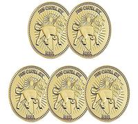 damdos Accesorio de Halloween para cosplay de John Wick, marcador de juramento de sangre dorada, accesorios de cosplay de Keanu Reeves (5 monedas)