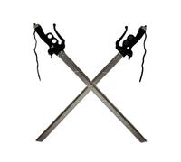 damdos - Espada de cosplay de Halloween para Ataque a los titanes de 94 cm, Shingeki, espadas Kyojin, cosplay, regalos de cumpleaños de Navidad (2 piezas plateadas)