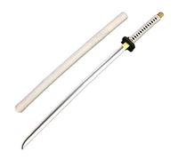 damdos Espada de Halloween para arma katana para cosplay, espada Roronoa Zoro, espadas samuráis de goma sintética, regalos de cumpleaños (blanco)