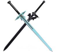 damdos Halloween Cosplay Prop PU Foam 31.5 Inch Dark Repulser Kirito Kirigaya Sword Kirigaya Kazuto Cosplay Yuuki Asuna Black Sword (2pcs/Sets)