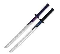 damdos Halloween Prop Assassins 567 Hitman Aqi Killer Seven Sword Scissor Cosplay Luminous Swords PU Foam Weapons Birthday Gifts(2Pcs/Set)