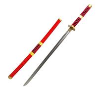 damdos Halloween Prop Cosplay Roronoa Zoro Sword, One Piece Zoro Sword Wa Michi Ichi Wado Ichimonji Sword, Weapon Katana Ninja Samurai Prop Birthdays Gifts (rojo)