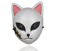 damdos Máscara de Halloween Prop Cosplay para Demon of Slayer Makomo Tanjirou Sabito Masks