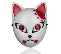 damdos Máscara de Halloween Prop Cosplay para Demon of Slayer Makomo Tanjirou Sabito Masks