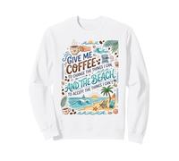 Dame café y la Cita de la Serenidad de la Playa Sudadera