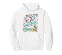 Dame café y la Cita de la Serenidad de la Playa Sudadera con Capucha