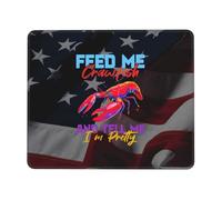 Dame De Comer Cangrejos De Río Y Dime Que Soy Bonita Alfombrilla Raton Antideslizante Alfombrillas De Mouse Bordes Cosidos Alfombrilla para Ratón para Juego Computadora Pc 25X30Cm