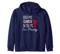 Dame de comer cangrejos y dime que soy bastante gracioso y lindo Sudadera con Capucha