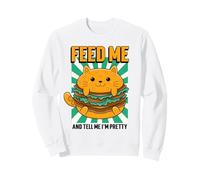 Dame de Comer y Dime Que Soy Bonita (Divertido gráfico de Gato Gordo) Sudadera