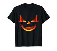 Dame Herr Chica Amable Halloween Gruppe Look Oberteil süß Katze Camiseta, Hombre, Negro, 4XL