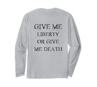 Dame Libertad o Dame la Muerte con Fuente Negra Vintage Manga Larga