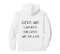 Dame Libertad o Dame la Muerte con Fuente Negra Vintage Sudadera con Capucha