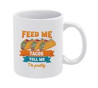 Dame Tacos Y Dime Que Soy Bonita Taza De Café Cerámica Taza Con Asa Tazas 330Ml Para Café Té Leche
