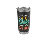 Dame un escenario y brillaré los movimientos de baile Breakdance Vaso térmico de acero inoxidable de doble pared