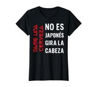 Dame Una Cerveza No es Japonés Gira la Cabeza Humor Camiseta gráfica económica, Mujer, Negro, S