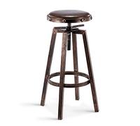 DameCo Retro Vintage Ajustable en Altura 68-90 cm Asiento de Silla giratoria Taburete Alto Silla de Barra de Hierro Taburete Elevador El Taburete Gira 360° (Color : A) Interesting