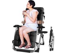 DameCo Silla de salón, tumbona plegable reclinable, ergonómica de alta calidad, silla reclinable plegable para patio, soporta más de 440 libras/200 kg, interesante