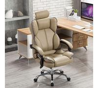 DameCo Taburete de bar silla de computadora silla de oficina en casa, cómoda silla de ancla reclinable con respaldo alto, silla de jefe elevador (color: marrón-con reposapiés) interesante