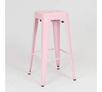 DameCo Taburete de Bar Taburete de Metal con Asiento Cuadrado y Altura de mostrador de 76 cm, Taburete de Hierro Vintage (Color: A5) Interesting