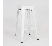 DameCo Taburete de Bar Taburete de Metal con Asiento Cuadrado y Altura de mostrador de 76 cm, Taburete de Hierro Vintage (Color: A5) Interesting