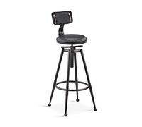 DameCo Taburete de Bar Taburete Giratorio 360° Respaldo Ajustable en Altura 98-120 cm Asiento de Silla giratoria Taburete Alto Silla de Barra de Hierro Taburete Elevador (Color: A) Interesting