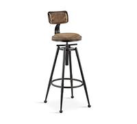 DameCo Taburete de Bar Taburete Giratorio 360° Respaldo Ajustable en Altura 98-120 cm Asiento de Silla giratoria Taburete Alto Silla de Barra de Hierro Taburete Elevador (Color: A) Interesting