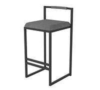DameCo Taburetes de Bar con Altura de Barra de Cocina con Respaldo, taburetes Altos para sillas de Bar de Isla de Cocina, taburetes de Bar tapizados de Terciopelo Alto, Altura del Asiento 65/75 cm