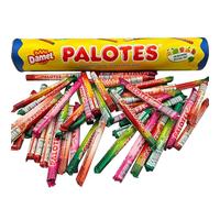 Damel Tubo de Palitos 50 unidades 5 Sabores Surtidos: Fresa Sandía Naranja Manzana Melocotón Palitos