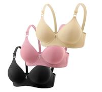 Damen BH aus Nylon-Stoff, nahtloser Optik, Buegelloser Form und Buegel-Design, Unter Oberteilen, Kleidern und taeglicher Waesche, Fuer wiederkehrende Anlaesse mit vielseitiger Nutzung, Morado Oscuro
