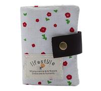 Damen Geldbörsen groß Totenkopf Rural Fragmented Flower Canvas Kartentasche Damen Multi Card ID Bag 20 Kartenhülle Kreditkartentasche Damen Brieftasche groß, beige, talla única
