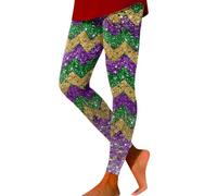 Damen Karneval Kostüm Booty Scrunch Karneval Leggings Push Up Sport Leggins High Waist Gym Yoga Hose Sporthose Frauen blickdichte Sportleggins Faschingskostüme, verde menta, XXL