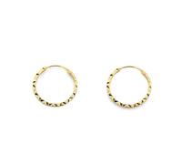 Damen & Kinder Creolen Hoop 14x1 mm Ohrstecker - Gelbgold 18 Karat (750) - Estuche Regalo - Certificado de Garantía - Mondepetit