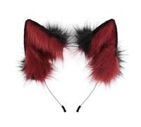 Damen Kunstfell Katzenohren Weich Handgemachtes Stirnband Kopfaccessoires Lustig Kuschelig Ears Headband Plüsch Niedlich Kostüm Zubehör für Weihnachten Karneval Party Masquerade Cosplay