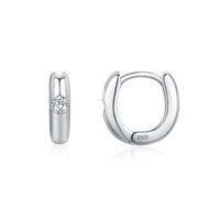 Damen Ohrringe Silber 925 Set, Silber Ohrringe Set Creolen Rund mit Zirkonia Geschenke für Mama