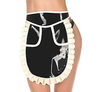 Damenschürze Aus Latexgummi, Sexy, Schwarz-weißes Latzkleid Mit Spitze, Handgefertigt,negro,S
