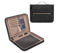 Damero Folio Portafolios Compatible para Rocketbook Core, Panda y Fusion, Portafolios de Cuaderno Reutilizable para tamaño Carta 21,59 x 27,94 CM con Soporte para bolígrafo y Cierre magnético, Negro