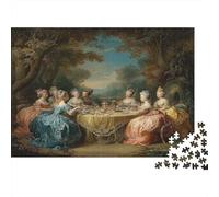 Dames élégantes dînant |Réunion de Jardin Baroque| Puzzles Amusants En Famille 70x50cm/1000pcs Adultes
