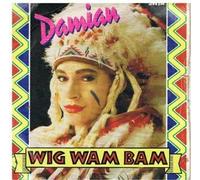 DAMIAN - WIG WAM BAM 7" (45) UK JIVE 1989 WITH PRESS RELEASE B/W PUTTING IT ALL BEHIND ME (JIVE236) PROTER'S STICKER ON FRONT OF PIC SLEEVE