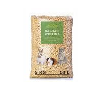 DAMIAN WIKLINA NATURALNE PRODUKTY Z DREWNA I WIKLINY Pellets de madera para gatos, 5 kg, 10 l, para un control eficaz de olores y humedad, 100% vegetal para gatos y otras razas de animales pequeños